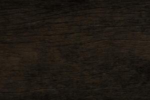 Dark brown wood has an uneven and rough surface nature for texture and background photo