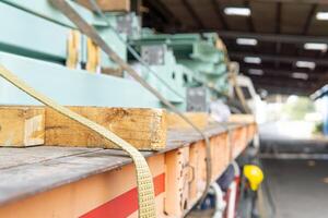 Ratchet Strap for fastening products to prevent falling on the truck with transportation work with site work photo