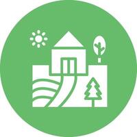 Village Landscape Vector Icon