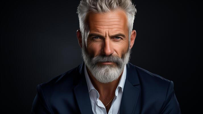 White Straight Beard White Straight Beard