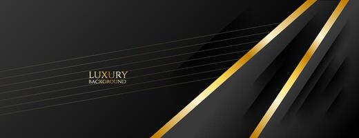 abstract luxury background with black and gold color vector