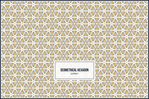 creative pattern of geometric hexagon shape with luxury orange style vector