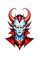 AI generated Illustration of a devil's head on a transparent background png