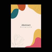 Abstract shapes cover template portrait background vector