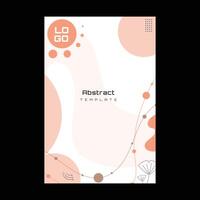 Abstract shapes cover template portrait background vector