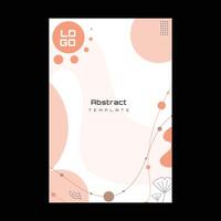 Abstract shapes cover template portrait background vector