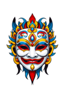 AI generated Colorful masks illustration png