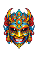 AI generated Colorful masks illustration png