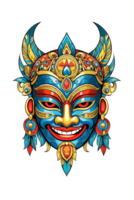 AI generated Colorful masks illustration png