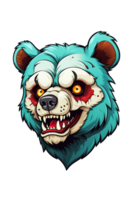 AI generated Illustration of an angry bear head on a transparent background png