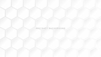 Hexagonal abstract white background. Modern minimalist hexagonal geometric background vector