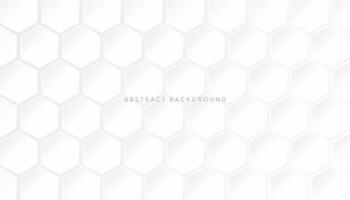 Hexagonal abstract white background. Modern minimalist hexagonal geometric background vector