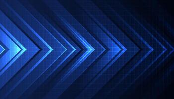 blue glowing arrow light background. Future digital growth technology vector