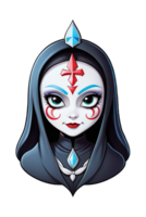 AI generated Illustration of a beautiful girl in a carnival mask png