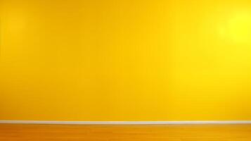 AI generated Empty Yellow Interior Space, a Blank Canvas for Design and Decorative Possibilities photo