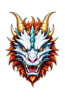 AI generated Dragon head color illustration png