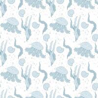 underwater seamless pattern vector