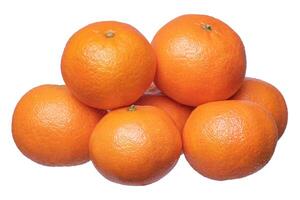 naranja mandarinas aislar en blanco. agrios frutas, sano alimento. vitaminas foto