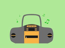 Radio Day flat design vector illustration