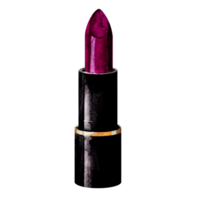 dark purple lipstick. Watercolor. Isolated pictures. For card, banner, logo, fabric or textile. png