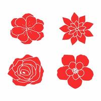 collection of flower icon images from several vector models