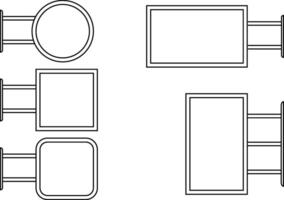 contorno caja ligera señalización marco conjunto vector