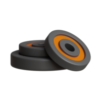 3d rendering of weight plate fitness icon png
