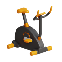 3d rendering of exercise bike fitness icon png