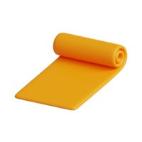 3d rendering of fitness workout mat icon png