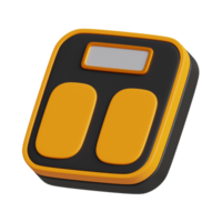 3d rendering of weight scale fitness icon png