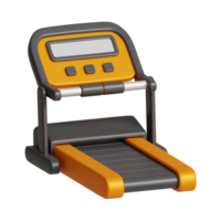 3d rendering of treadmill fitness icon png