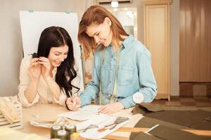 beautiful seamstress woman photo