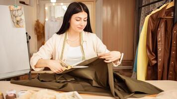 beautiful seamstress woman photo