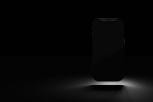 Smartphone on black background photo