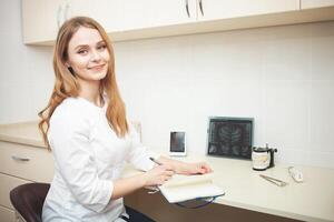 European female dentist doctor photo