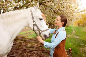 love, care for animals. nature, spring photo