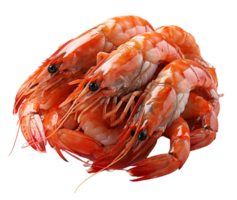 AI generated raw shrimp seafood dish, generative ai png