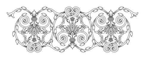 ornamento barroco vintage vector