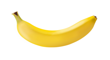 One Banana isolated on a transparent background png