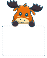 cute cartoon text box label png