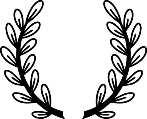 Wreath icon Eco clipart Branch leaf Frame border Vector illustration