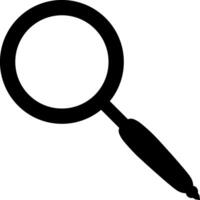 Doodle Magnifier Loop Magnifying glass Icon Stencil Lupe vector