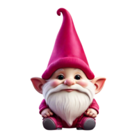 AI generated 3d cute valentines gnome png