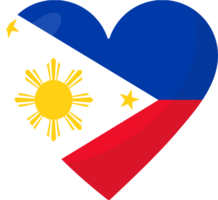 Philippinen Flagge Herz 3d Stil. png