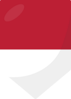 Indonesia flag pennant 3D cartoon style. png