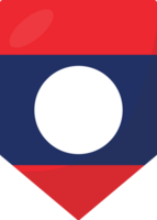 laos flagga vimpel 3d tecknad serie stil. png