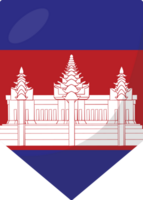 Cambodia flag pennant 3D cartoon style. png