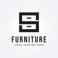 furniture logo icon design vector illustration template