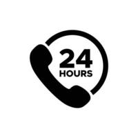 24 hours icon symbol vector