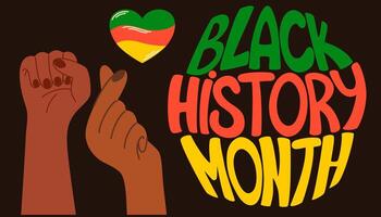 Black History Month. African American History. Celebrated annual. In February in United States and Canada. Poster, card, banner, background. Vector illustration